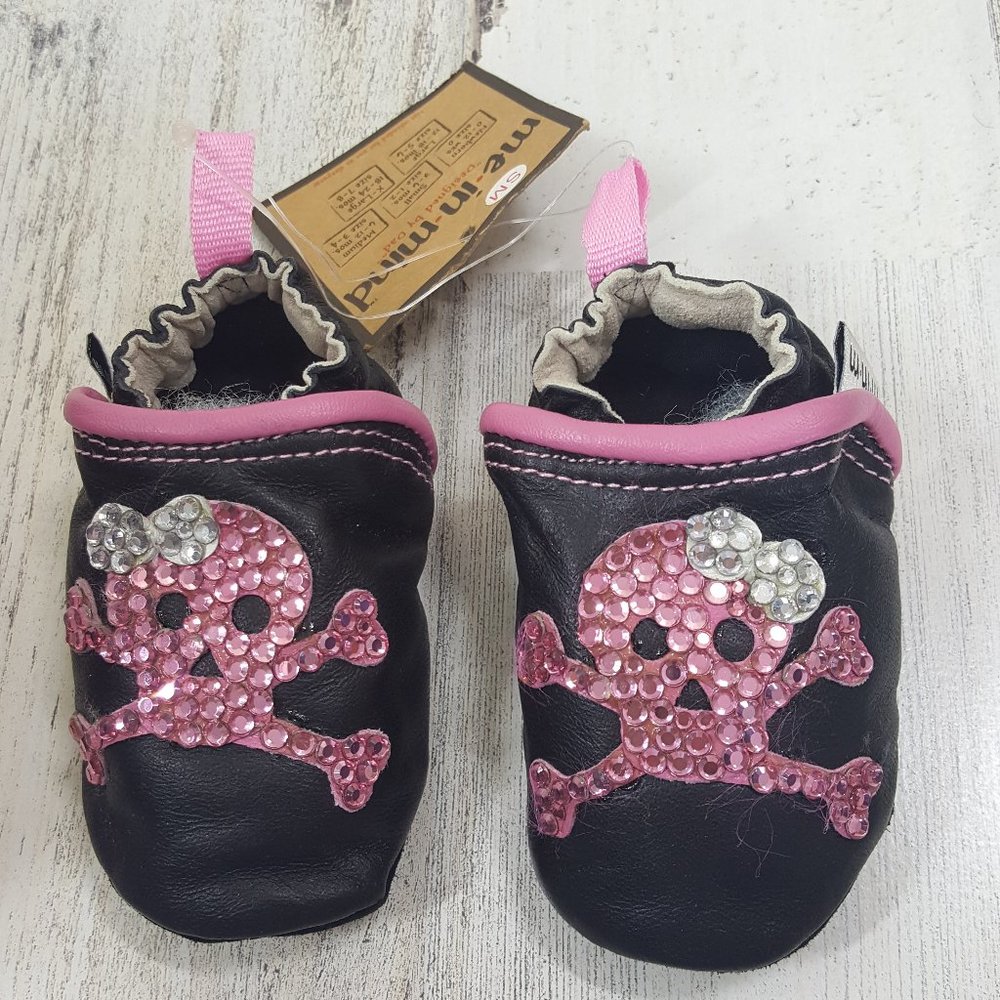 Me In Mind Skull and Crossbones Baby Slip On Shoes